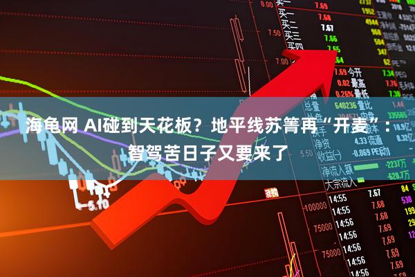 海龟网 AI碰到天花板？地平线苏箐再“开麦”：智驾苦日子又要来了