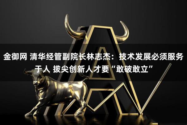 金御网 清华经管副院长林志杰：技术发展必须服务于人 拔尖创新人才要“敢破敢立”