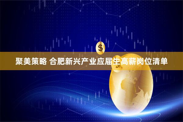 聚美策略 合肥新兴产业应届生高薪岗位清单